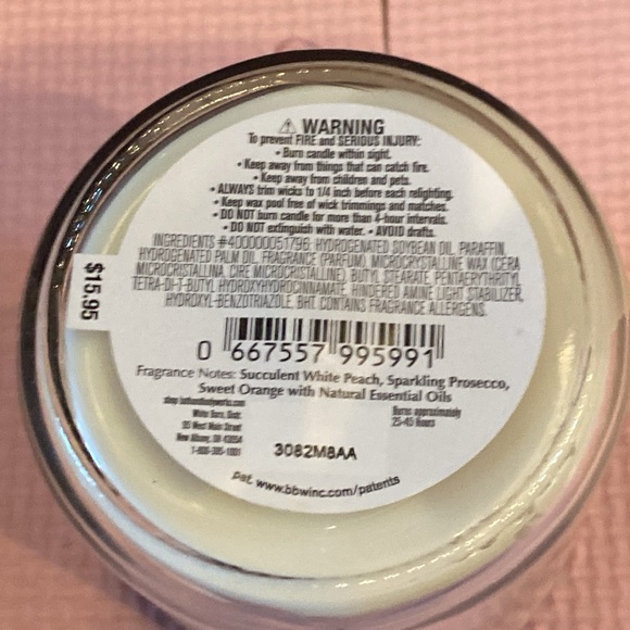 PEACH ๐ BELLINI SINGLE WICK CANDLE. SMELLS YUMMYYYY! ๐ - Picture 4 of 6